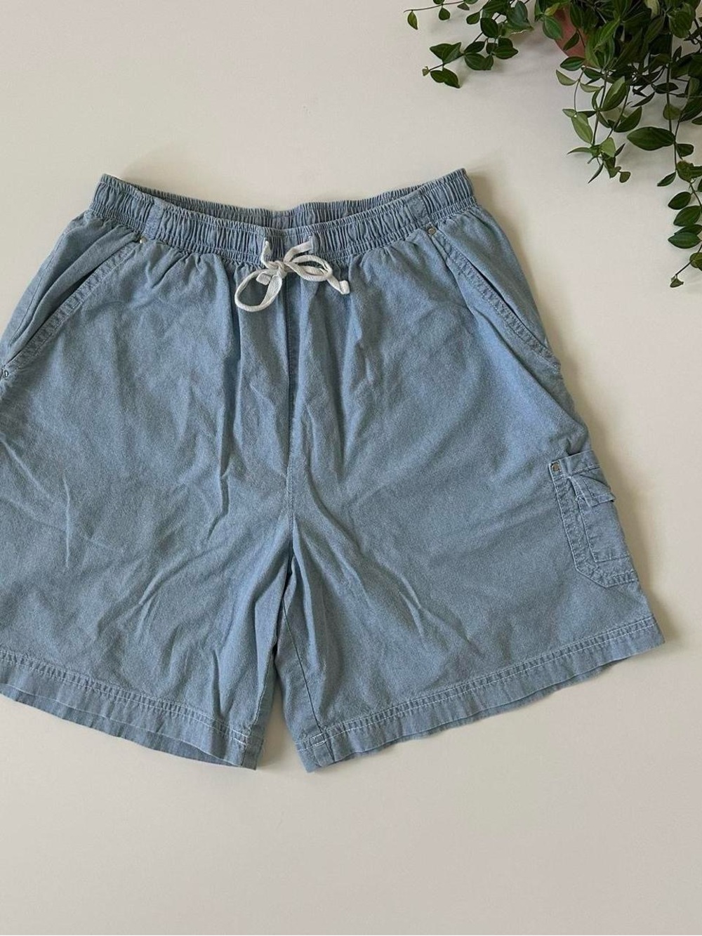 Vintage Cotton “Denim” Mom Shorts